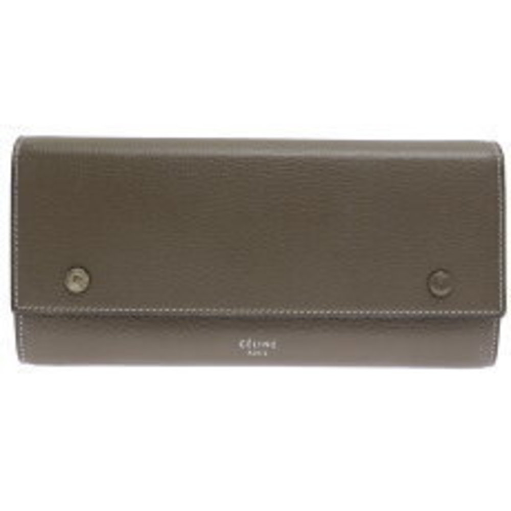 Celine Flap Multifunction Long Wallet Gray Leather - image 1